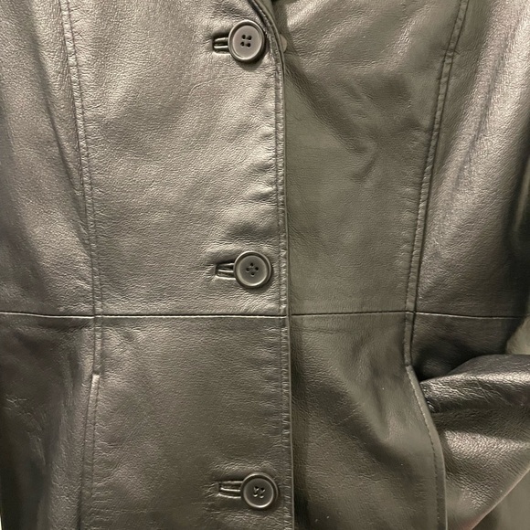 Uniform by John Paul Richard Black leather jacket size 8 - Picture 3 of 6